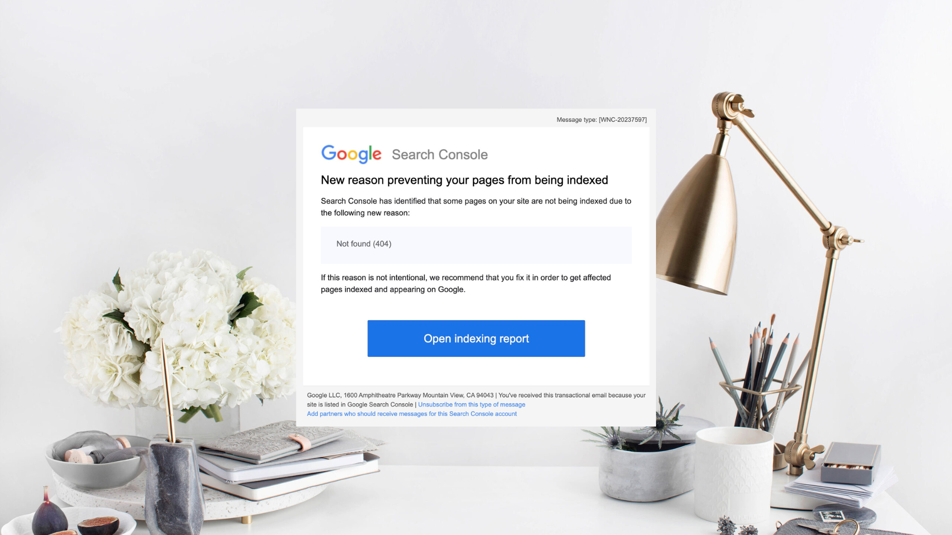 Google search console error message emails and how to fix google search console errors
